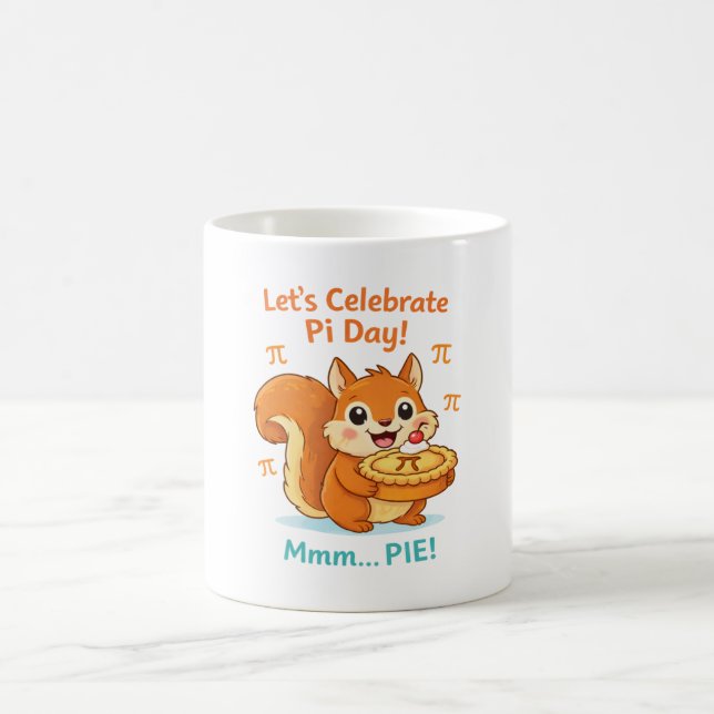 Taza De Café Funny Pi Day Animal with Pie – Math Lover Gift (Centro)