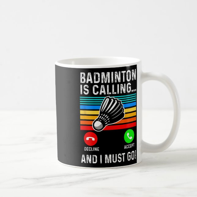 Taza De Café Funny Picklell Dminton Shuttle (Derecha)