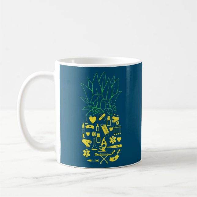 Taza De Café Funny Pineapple Pharmacist Squad Summer (Izquierda)