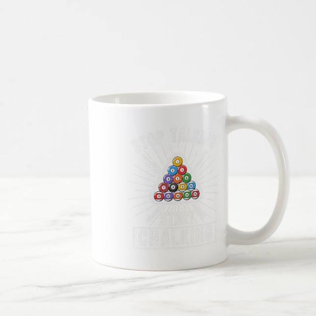 Taza De Café Funny Pool Player Cita Billiard Stop Talking Star (Derecha)