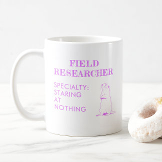 Taza De Café Funny Prairie Dog Field Researcher Purple Design