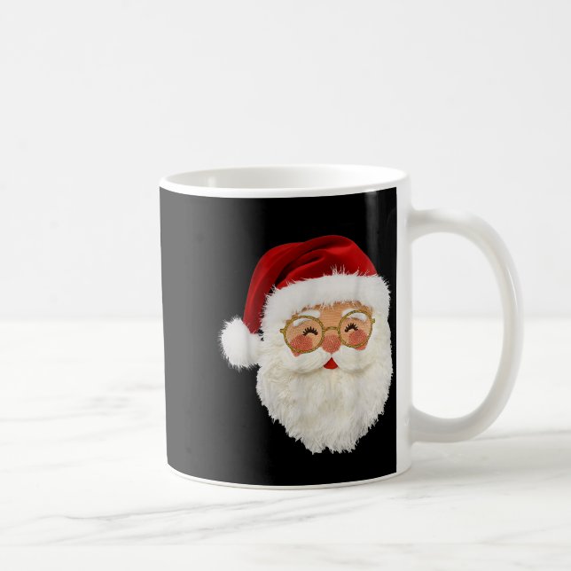 Taza De Café Funny Preppy Realistic Faux Yarn Santa Claus Merry (Derecha)