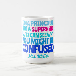 Taza De Café Funny principal personalizado no un SUPERHERO