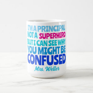 Taza De Café Funny principal personalizado no un SUPERHERO