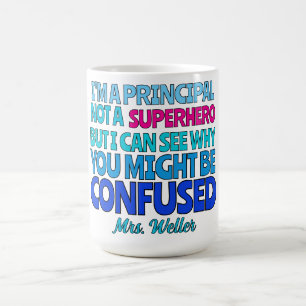 Taza De Café Funny principal personalizado no un SUPERHERO