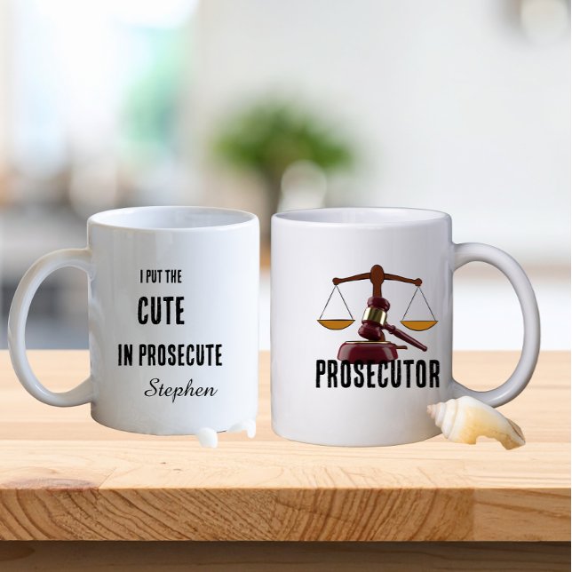 Taza De Café Funny prosecutor lawyer typography  (Subido por el creador)