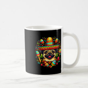 Taza De Café Funny Pug Cinco De Mayo Cute Sombrero De Perro Mex
