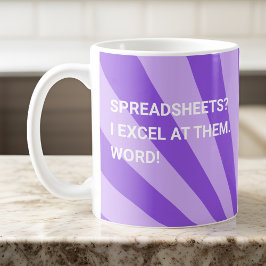 Taza De Café Funny Purple Spreadsheet Coffee Mug