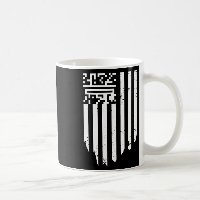 Taza De Café Funny Qr presidente Trump código de baile (Derecha)