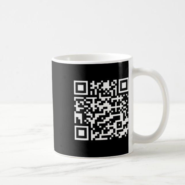 Taza De Café Funny Qr presidente Trump, código de baile 2 (Derecha)