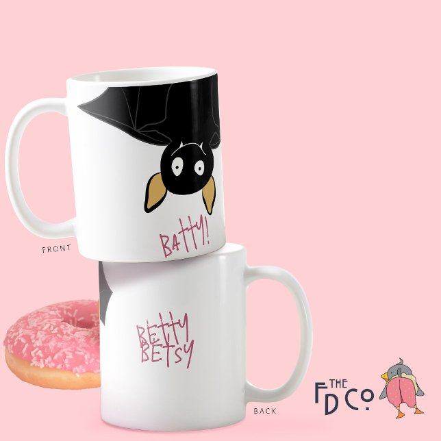 Taza De Café Funny Quirky y un poco de batty sin mi... (Subido por el creador)