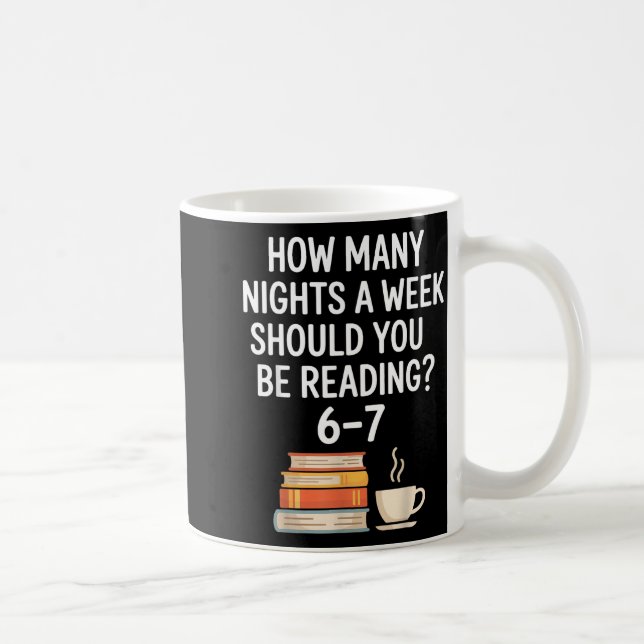 Taza De Café Funny Reading 6 7 Six Seven Meme Englieacher Book  (Derecha)
