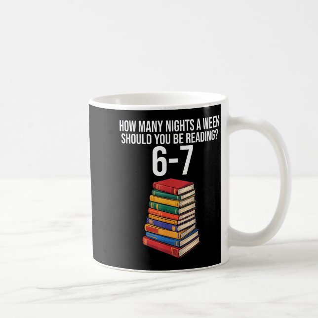 Taza De Café Funny Reading Book Teacher 67 Six Seven Meme  (Derecha)