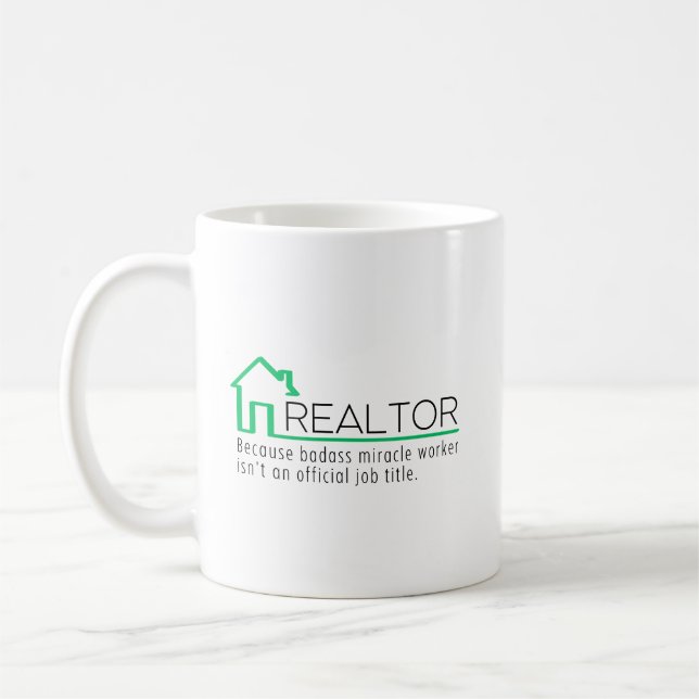 Taza De Café Funny Realtor Miracle Worker (Izquierda)