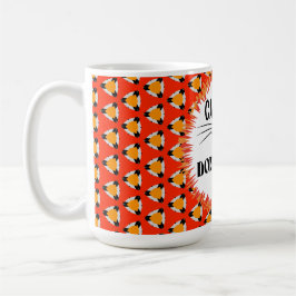 Taza De Café Funny Red Naranja Black Cat Lover