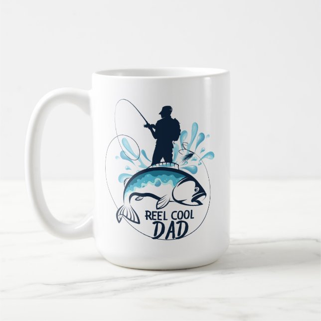 Taza De Café Funny Reel Guay Dad Fishing (Izquierda)