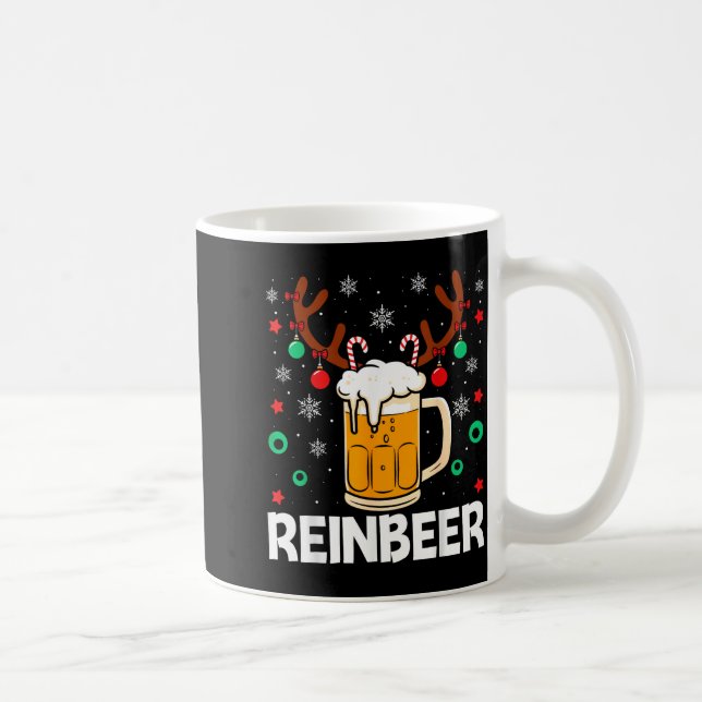 Taza De Café Funny Reinbeer Winedeer Beer Wine Matching Couples (Derecha)