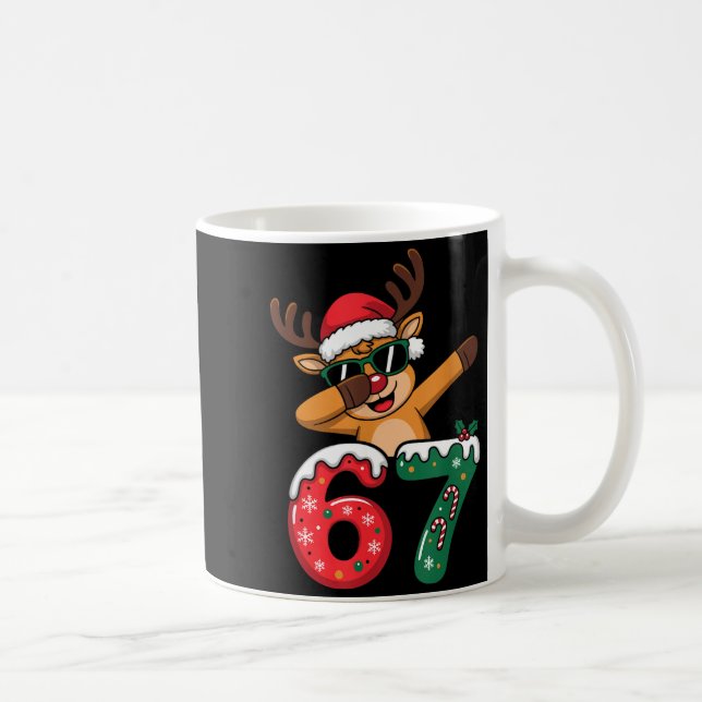 Taza De Café Funny Reindeer Dab Six Seven 67 Christmas Dabbing  (Derecha)