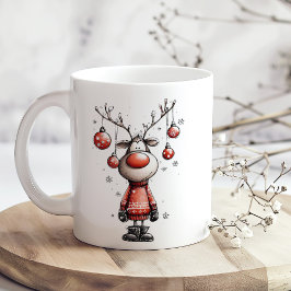 Taza De Café Funny Reindeer Mug – Oh Deer Christmas!