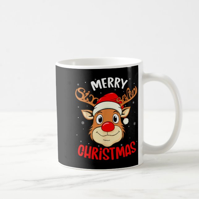 Taza De Café Funny Reindeer Six Seven 67 Meme Merry Christmas S (Derecha)