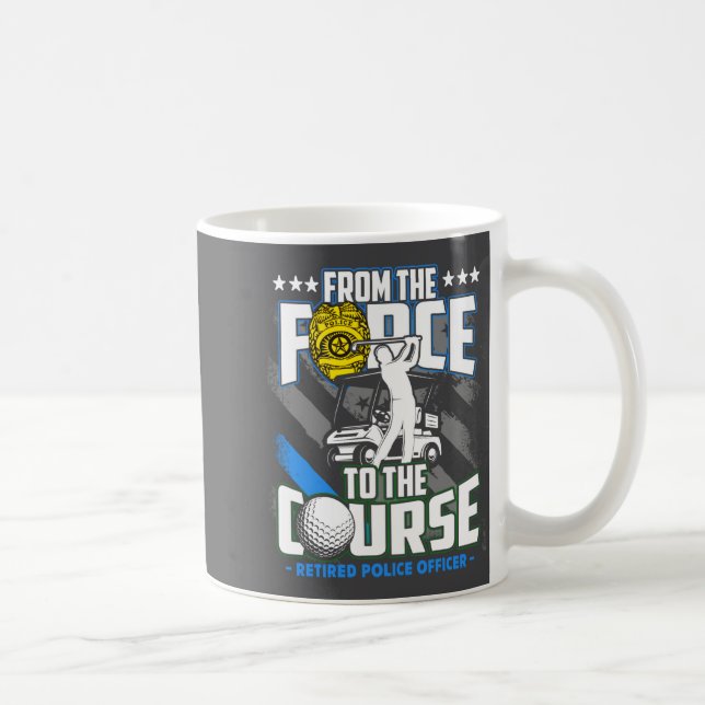 Taza De Café Funny Retired Lice Officer Golf Retirement Gift  (Derecha)