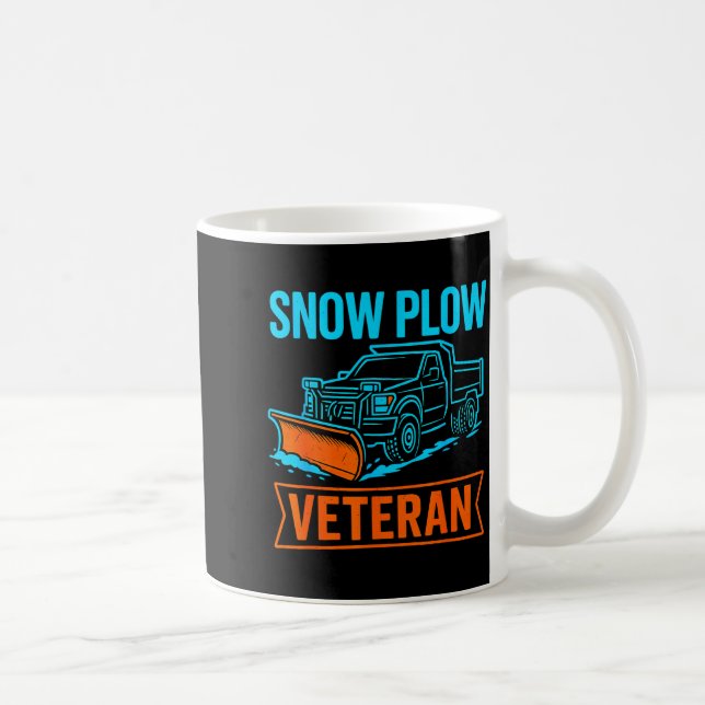 Taza De Café Funny Retired Snow Plow Veteran Winter Clearing Hu (Derecha)
