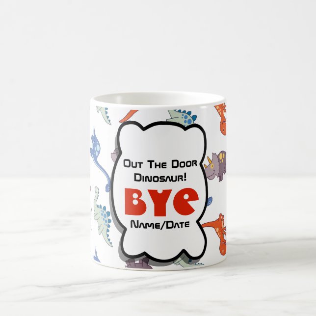 Taza De Café FUNNY Retirement Colleau Out Door Dinosaur (Centro)