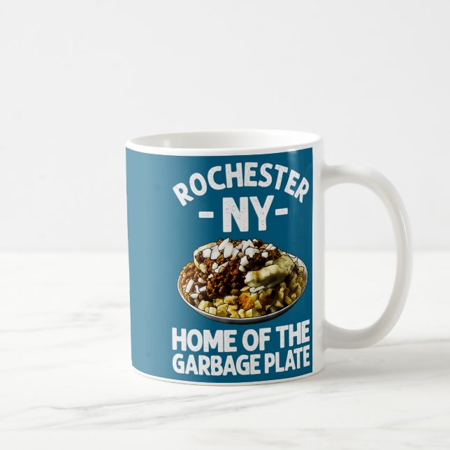 Taza De Café Funny Rochester Ny Garbage Plate Gift Cool New Yor (Derecha)