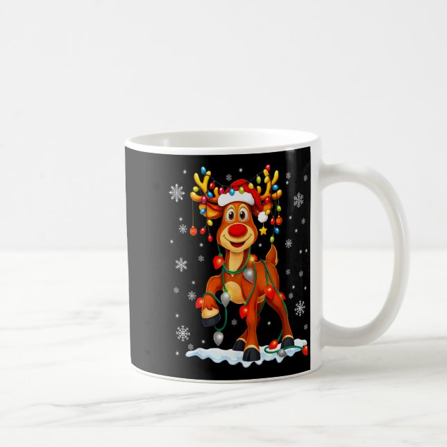 Taza De Café Funny Rudolph Reindeer Pjs Pajamas Christmas Men W (Derecha)