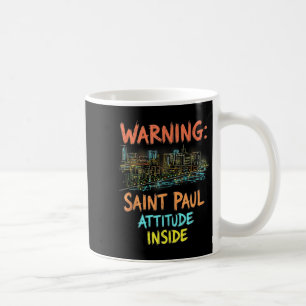 Taza De Café Funny Saint Paul Minnesota Night Skyline Vintage T
