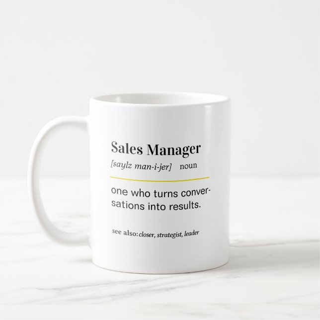 Taza De Café Funny Sales Manager Gift Coffee Mug (Izquierda)