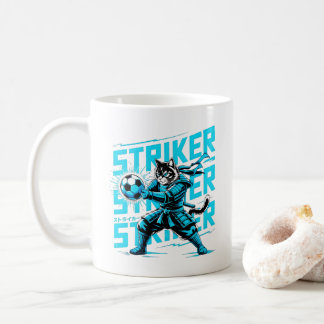 Taza De Café Funny Samurai Cat Soccer - Gift for cat Lovers