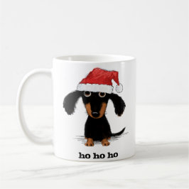 Taza De Café Funny Santa Clause Dachshund Navidades Holiday Dog