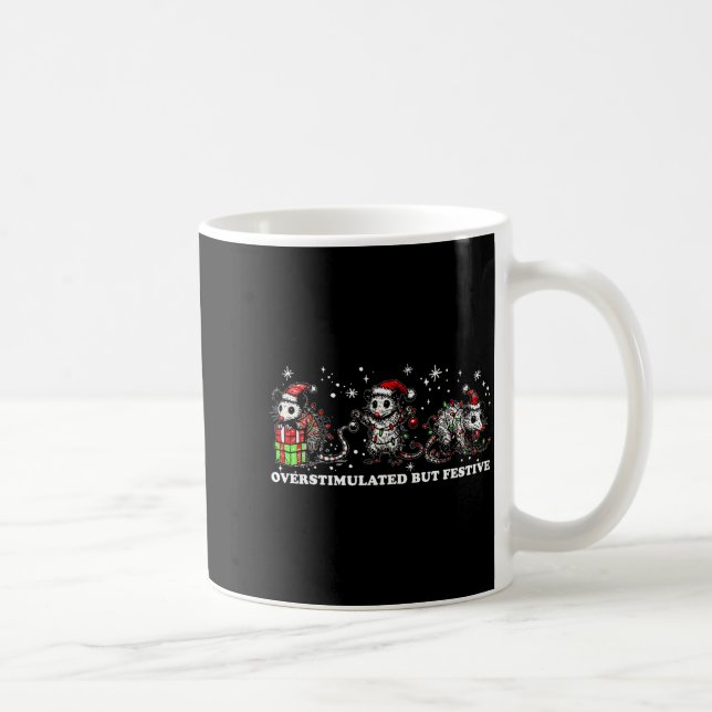 Taza De Café Funny Santa Ossums Overstimulated But Festive Xmas (Derecha)