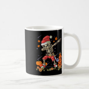 Taza De Café Funny Santa Skeleton Dabbing Halloween Disstube Di