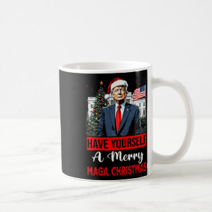 Taza De Café Funny Santa Trump se tiene una feliz Navidad