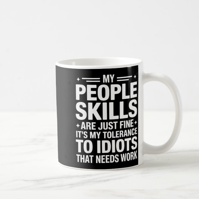 Taza De Café Funny Sarcastic Saying Humor Introvert Workplace A (Derecha)
