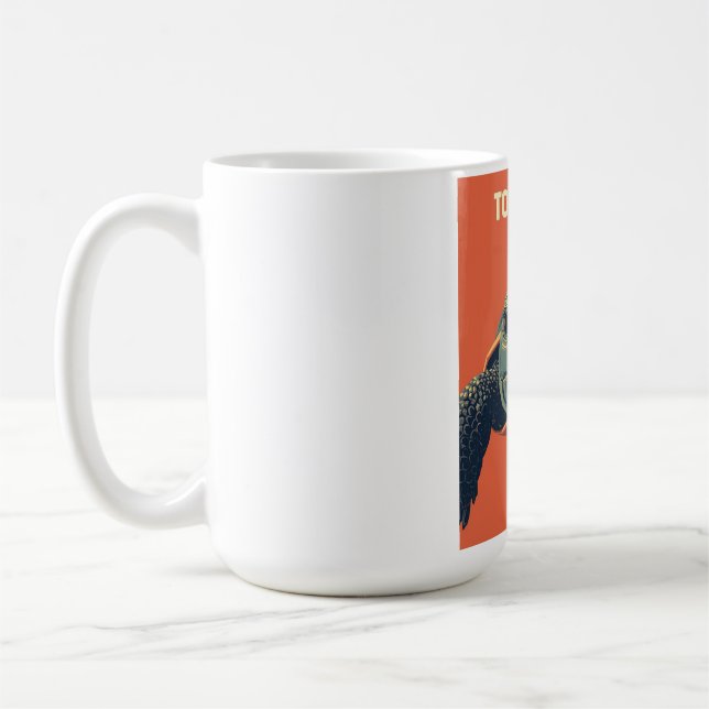 Taza De Café Funny Sarcastic Turtle Too Slow Poster - Ironic Mo (Izquierda)