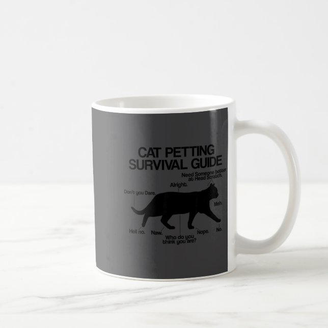 Taza De Café Funny Saying Cat Owner Petting Guide Cat Lover Gif (Derecha)
