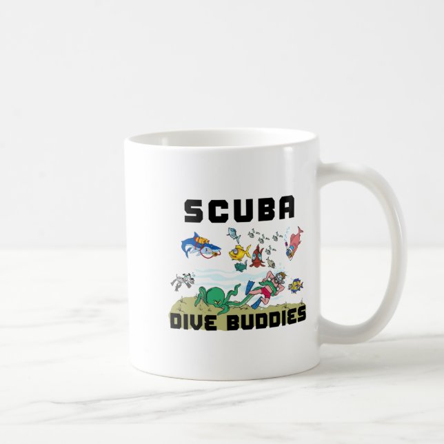 Taza De Café Funny Scuba Dive Buddy  (Derecha)