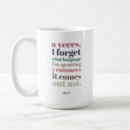 Taza De Café Funny Se Habla Spanglish Orgulloso Colorante Latin