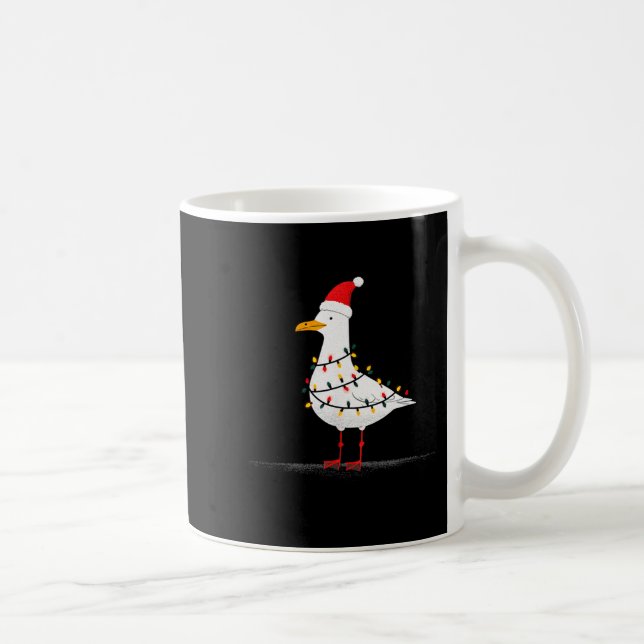 Taza De Café Funny Seagull Christmas Graphics Animal Lights Lov (Derecha)