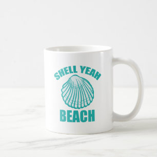 Taza De Café Funny Shell Yeah Beach Pun