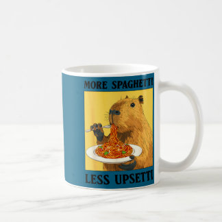Taza De Café Funny Shirt More Spaghetti Less Upsetti Capybara