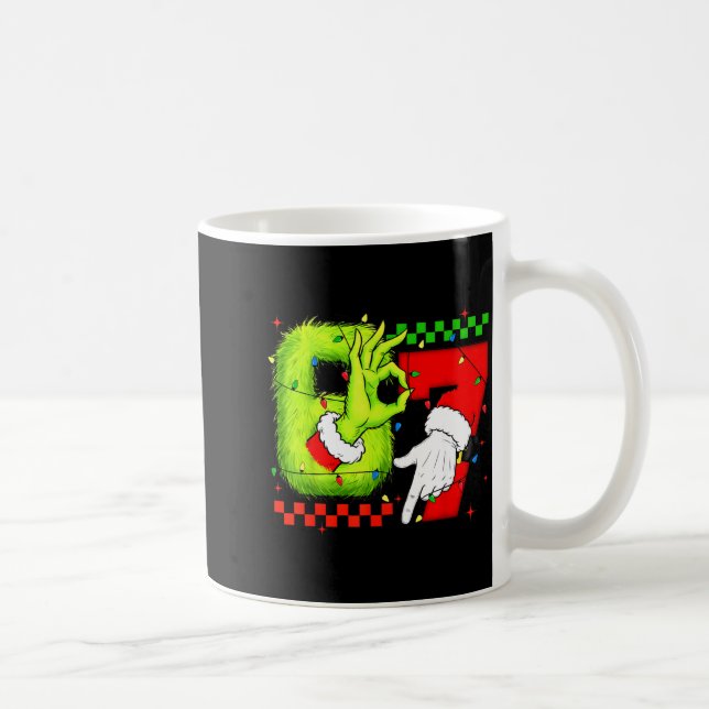 Taza De Café Funny Six Seven 67 Meme 6 7 Christmas Elf Hand Boy (Derecha)