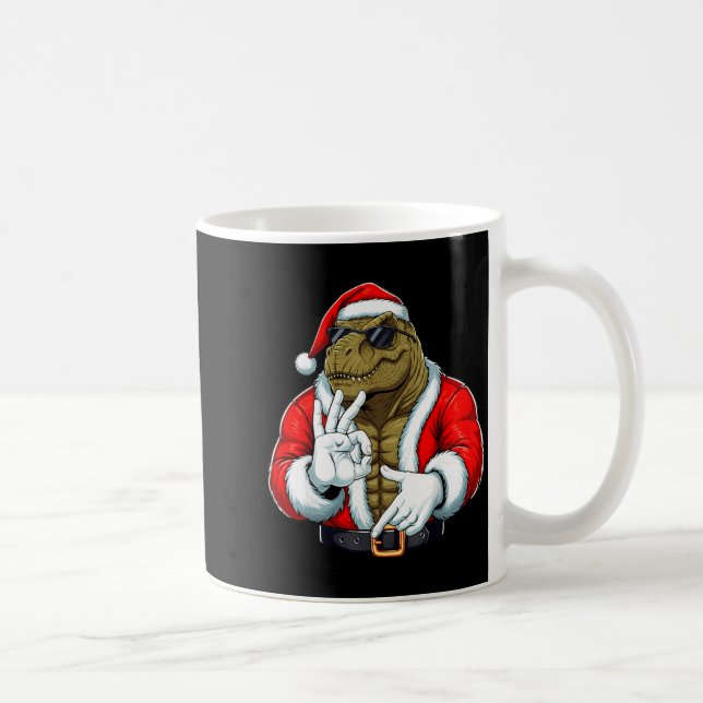 Taza De Café Funny Six Seven 67 Meme T-rex Christmas Men Boys T (Derecha)