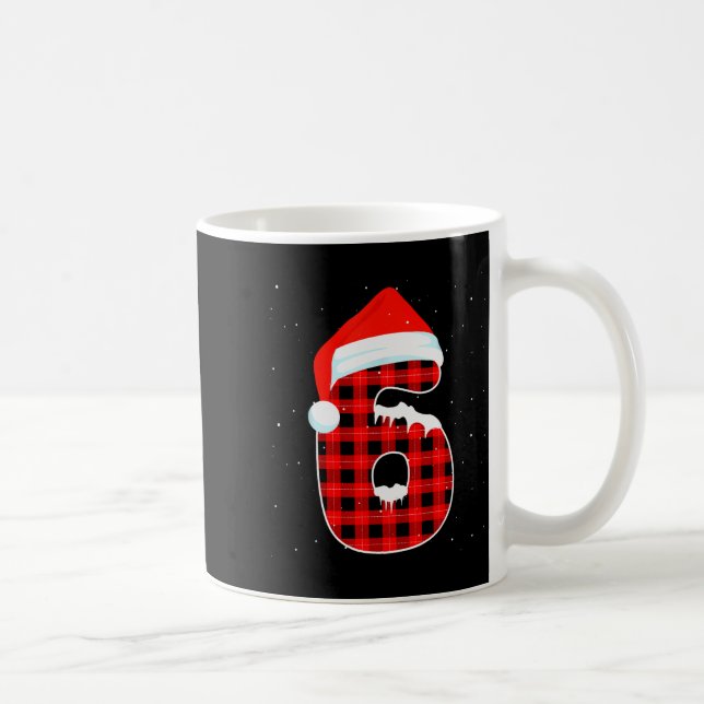 Taza De Café Funny Six Seven 6 7 Meme 67 Christmas Red Plaid Xm (Derecha)