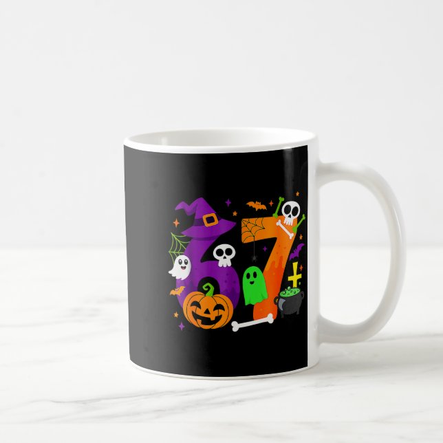 Taza De Café Funny Six Seven 6 7 Meme Design Couples Halloween  (Derecha)