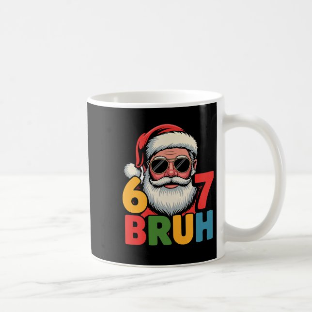 Taza De Café Funny Six Seven 6 7 Meme Santa Christmas Men Boys  (Derecha)