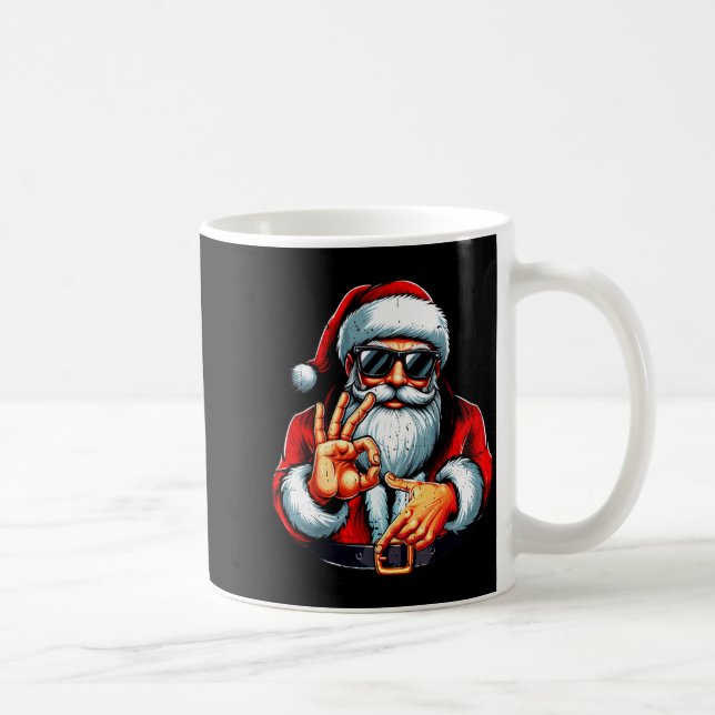 Taza De Café Funny Six Seven 6 7 Meme Santa Christmas Shirt Men (Derecha)
